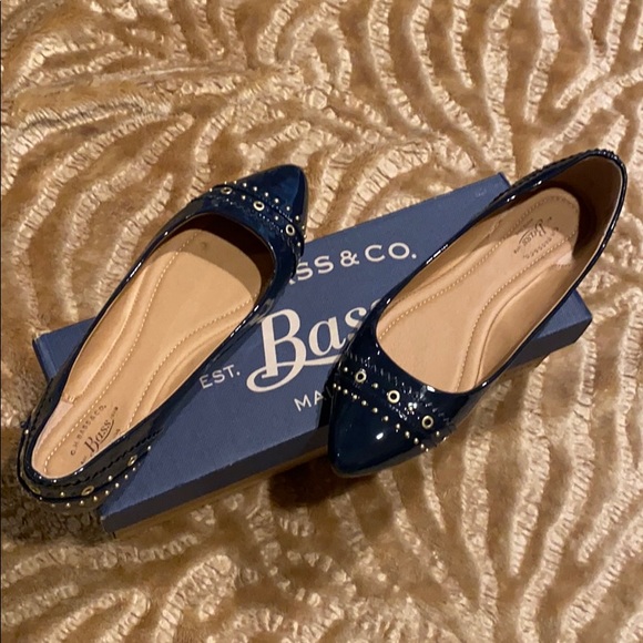 ~G.H. Bass~ Nay Blue Layla Flats - Picture 1 of 5